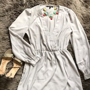 Light grey faux wrap dress